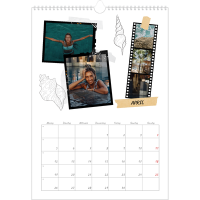 A3 Jahreskalender — Scrapbook-Flair [April]