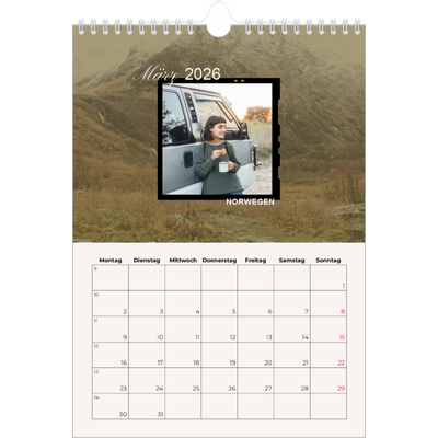 Fotokalender A4 (20 x 30 cm) — Wanderlust [Marsch]