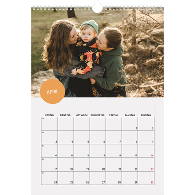 Fotokalender A4 (20 x 30 cm) — Fotosticker [April]