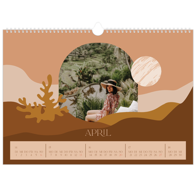 Fotokalender A3 — Berge in neutralen Farbtönen [April]