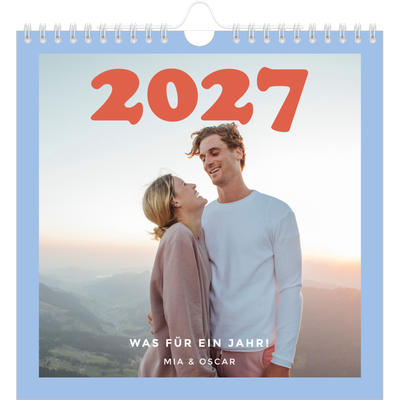 Jahreskalender Quadratisch — Rahmen im Retrostil [deckblatt]