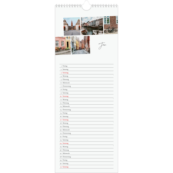 Küchenkalender (15 x 40 cm) — Städtereise