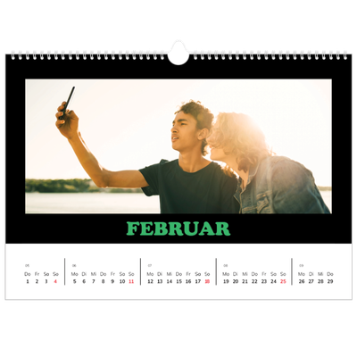 Fotokalender A5 — Bunte Schrift [April]