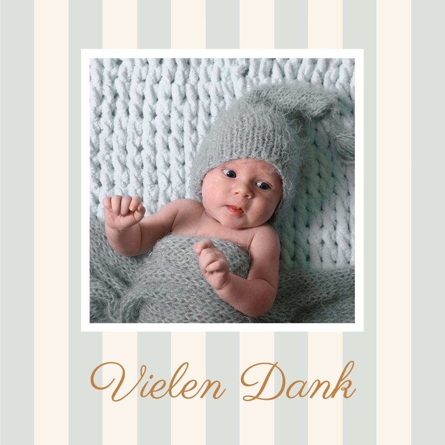 Dankeskarten — Schrift und Streifen