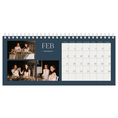 Tischkalender — Schiefer und Serifen [Februar]