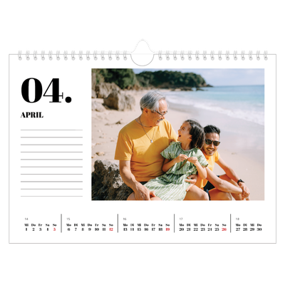 Fotokalender A4 — Serif und Momente [April]