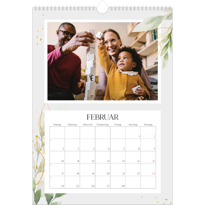 A3 Jahreskalender — Floraler Akzent [Februar]