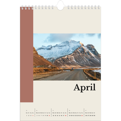 Fotokalender A4 (20 x 30 cm) — Sehenswürdigkeiten der Welt [April]