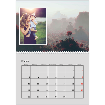 Fotokalender A4 doppelt (30 x 40 cm) — Vier Jahreszeiten [Februar]