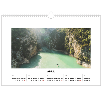 Fotokalender A3 — Schlichtes Foto [April]