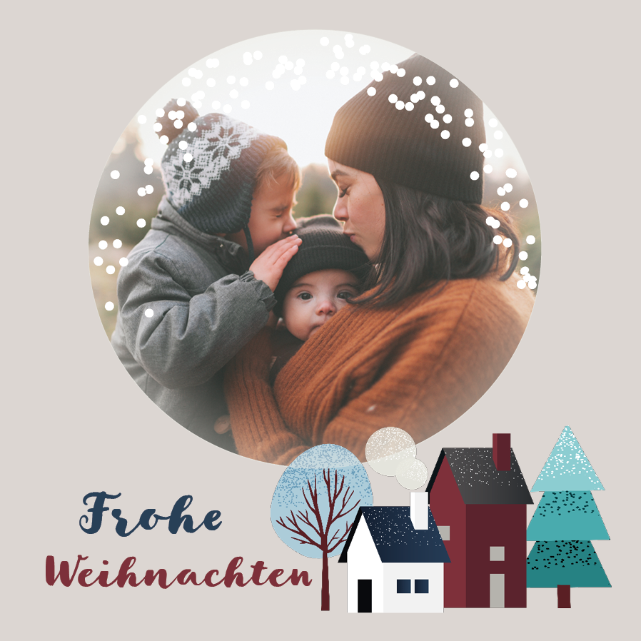 Fotokarten — Verschneite Straße