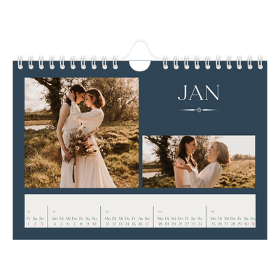 Fotokalender A5 — Schiefer und Serifen [Januar]