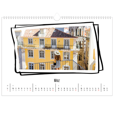 Fotokalender A3 — Scrapbook-Schnappschüsse [Marsch]