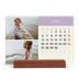 Tischkalender mit Holzfuß Querformat  — Pastellfarbene Monate [April]