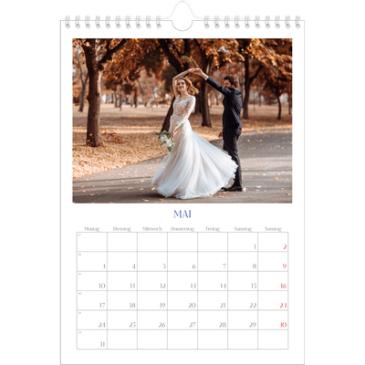 Fotokalender A4 (20 x 30 cm) — Kobalt Klassik [Mai]