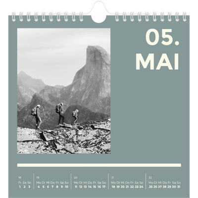 Jahreskalender Quadratisch — Modern und kräftig [deckblatt]