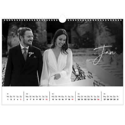 Fotokalender A3 — Elegante Schrift [Januar]