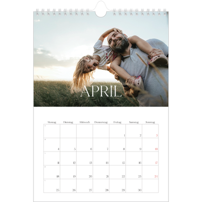 Fotokalender A4 (20 x 30 cm) — Zwölf große Monate [April]
