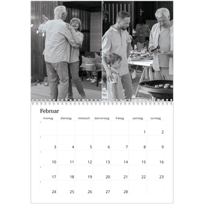 Fotokalender A4 doppelt (30 x 40 cm) — Fokus [Februar]