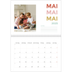 Fotokalender A4 doppelt (30 x 40 cm) — Bunte Schrift [Mai]