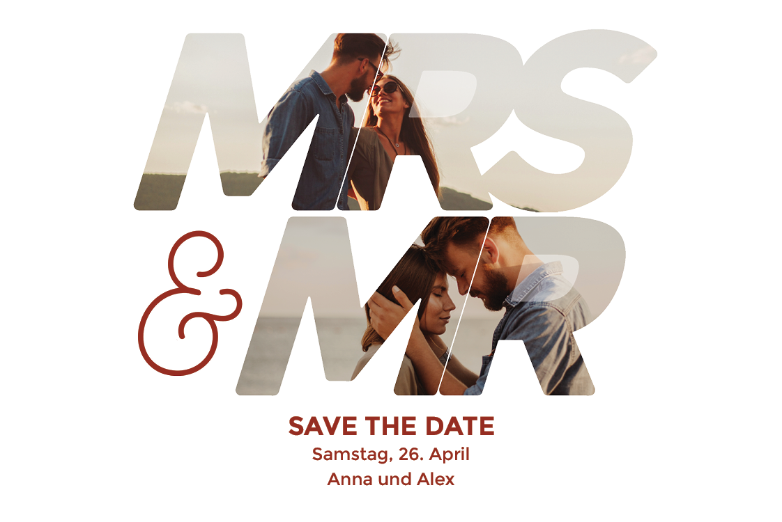 Save the date — Mrs and Mr