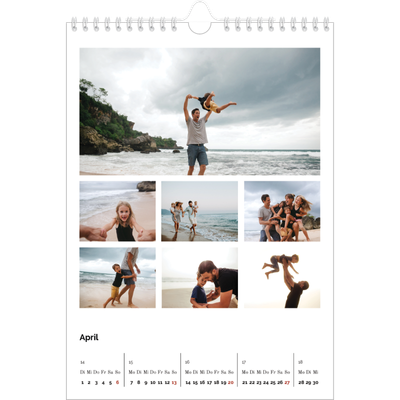 Fotokalender A4 (20 x 30 cm) — Fotoraster minimalistisch [April]