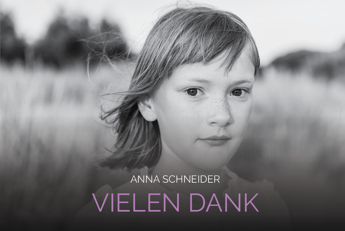 Dankeskarten — Hervorgehobene Schrift