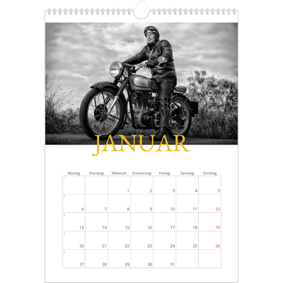 A3 Jahreskalender — Historischer Stil [Januar]