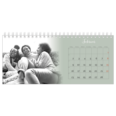 Tischkalender — Zartgrüner Farbverlauf [Februar]