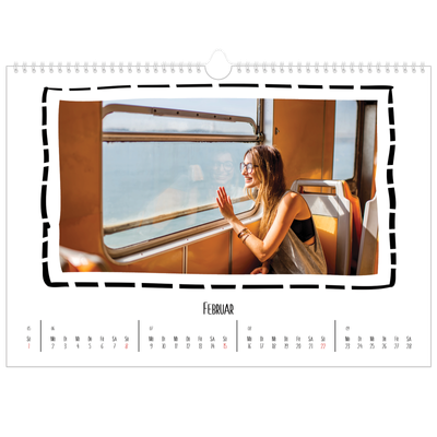Fotokalender A3 — Scrapbook-Schnappschüsse [Februar]