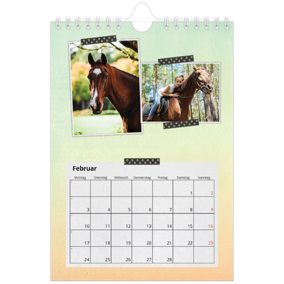 Fotokalender A5 — Fotos mit Klebestreifen-Optik [Februar]