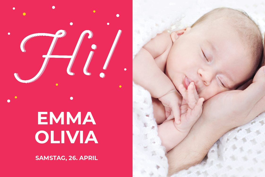 Einladungskarten — Box in knalligem Pink