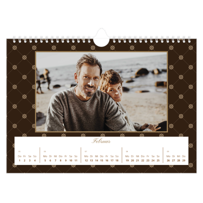 Fotokalender A4 — Vintage Schwarz-Weiß [Februar]