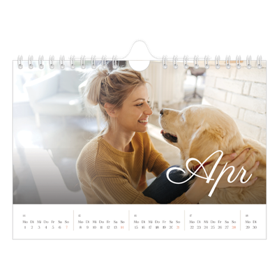 Fotokalender A5 — Handgeschriebener Monat [April]