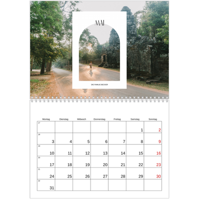 Fotokalender A4 doppelt (30 x 40 cm) — Der offene Bogen [Mai]