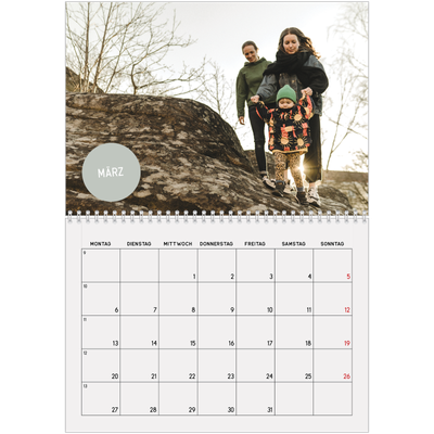Fotokalender A4 doppelt (30 x 40 cm) — Fotosticker [Marsch]