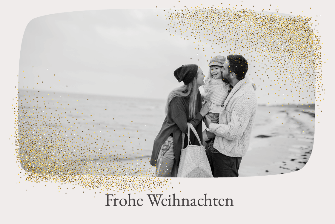 Fotokarten — Goldenes Konfetti