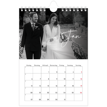 Fotokalender A5 — Elegante Schrift