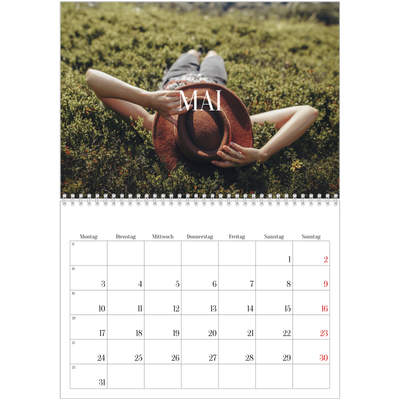 Fotokalender A4 doppelt (30 x 40 cm) — Endloses Entfliehen [Mai]