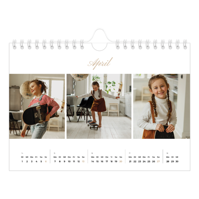 Fotokalender A5 — Eleganter Kalender [April]