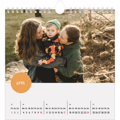 Jahreskalender Quadratisch — Fotosticker [April]