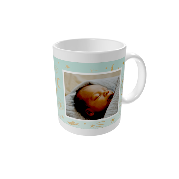 Tasse bedrucken — Sterne, Mond und Magie