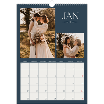 Fotokalender A3 — Schiefer und Serifen