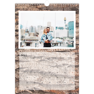 A3 Jahreskalender — Holzstrukturen [Marsch]