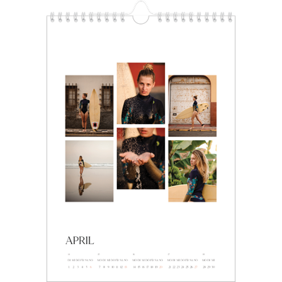 Fotokalender A4 (20 x 30 cm) — Surfen bei Sonnenuntergang [April]