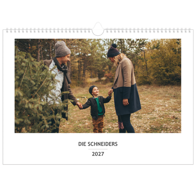 Family Planners A3 Landscape — Einfacher Planer - 4-köpfige Familie [deckblatt]