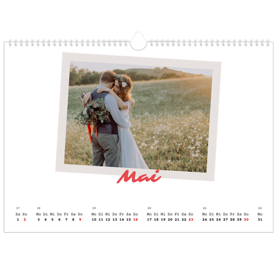 Fotokalender A3 — Karminrote Signatur [Mai]