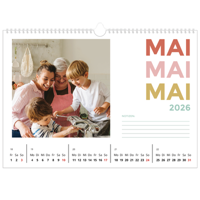 Fotokalender A3 — Bunte Schrift [deckblatt]