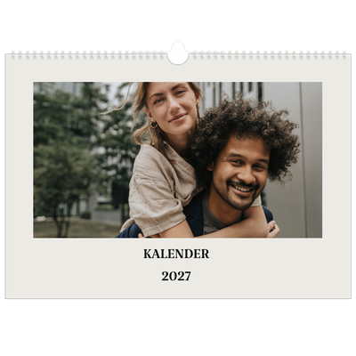 Fotokalender A3 — Schlicht in Creme [deckblatt]