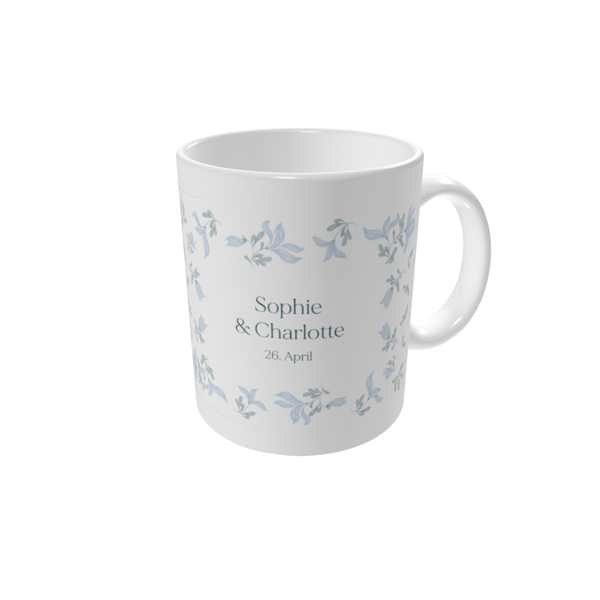 Tasse bedrucken — Elegante Blumen